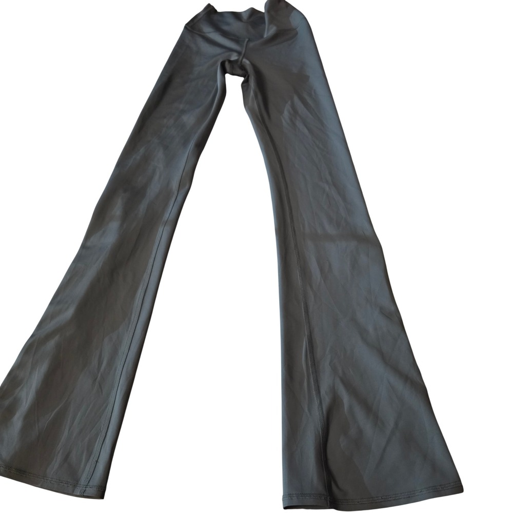 Alo Yoga Women High Waist Airbrush AirLift Flare Leggings Light Blue XS 14290